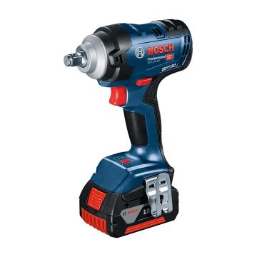 BOSCH 无刷充电式冲击扳手，1/2"，18V，400Nm，18V/5.0Ah一电一充，06019K0082 GDS 18V-400/单电