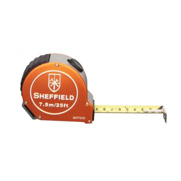 SHEFFIELD/钢盾 不锈钢卷尺，自锁式7.5m S077575