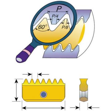 诺佳 Carmex 红色研磨头更换刀片 ISO螺纹用 宽21×螺距3.0×高12.0 21I3.0ISOMT7
