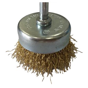 库兰 带柄钢丝轮，镀铜钢丝50mm，0.3mm丝径，6mm杆，RPM4500 3105006230