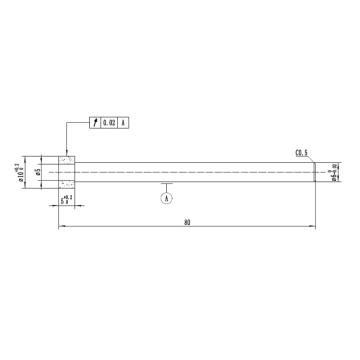 三磨 V-CBN砂轮，硬质合金基体 1A1W 5×5×80×D6，150#