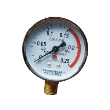 隆兴 乙炔压力表 ￠60/0~0.25Mpa/M14*1.5