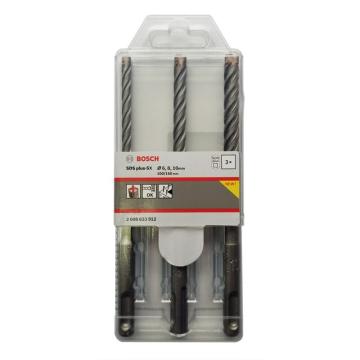 BOSCH 3件套圆柄四坑5系电锤钻头套装6/8/10mm 全长160mm 2608833912