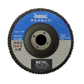 Robtec 通用型75网基煅烧刚玉百叶轮（72页）T27-100×16mm，80# T27-100×16mm，80#