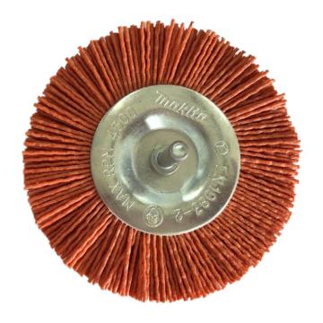 库兰 带柄钢丝轮，研磨丝75mm，1.2mm丝径，橙色，80目，6mm杆，镀锌，RPM4500 5307506230
