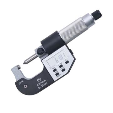 青量 数显尖头千分尺25-50*0.001mm、B型（60°测头/Φ6.5mm测砧）、五键、IP54 230-52-040