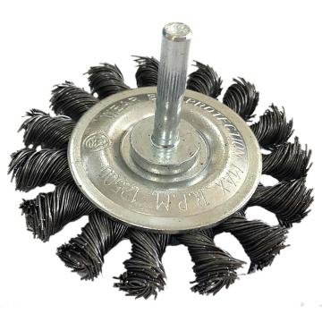 库兰 带柄扭丝钢丝轮，钢丝75mm，0.5mm丝径，6mm杆，RPM15000 2707506150