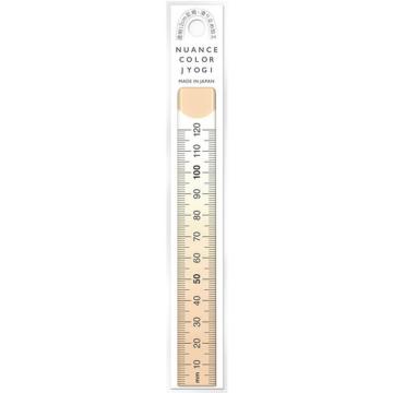 KYOEI 淡彩色尺 12cm 牛奶茶色 NJ1204