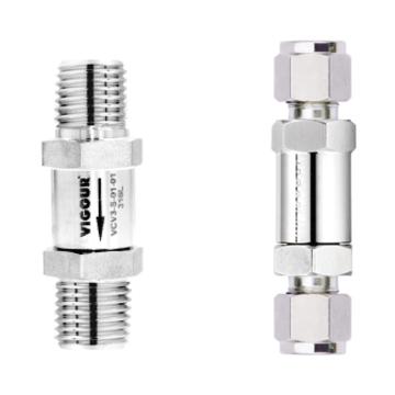 VIGOUR VCV系列单向阀 VCV-S-08-08,1/2"卡套接头，3000psi