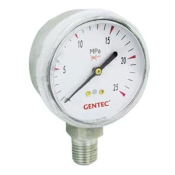 捷锐 不锈钢氮气压力表表盘直径50mm，量程0-1.6Mpa，1/4NPT G20SL-1.6M，140421505