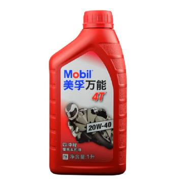 Mobil/美孚 摩托车机油 万能 4T，1L/瓶，12瓶/箱