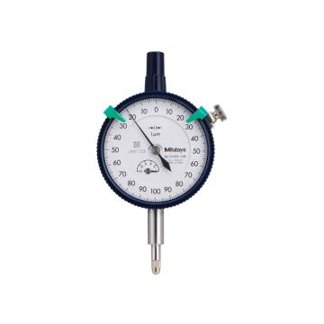 Mitutoyo/三丰 千分表0-1*0.001mm、平型后盖、双刻度盘防震型、不含第三方检测 2110AB-10