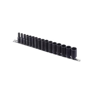 genius/天赋 16件套3/8"系列公制铬钼钢6角气动加长套筒套装7-22mm CM-316MD
