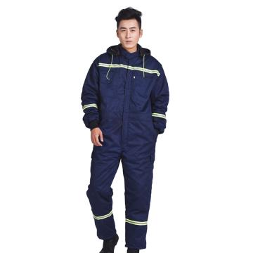 沽衣邦 冬季棉连体服 深蓝色 带反光条 180