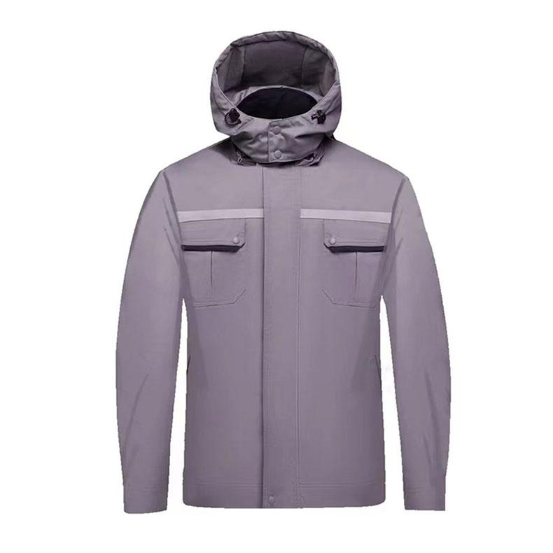 新洋丽琦 工作服短款棉服中灰拼藏蓝（同款50件起订） XYLQ011-XS