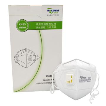 耐呗斯 防颗粒物口罩KN95，带阀，耳戴式 NBS95401V