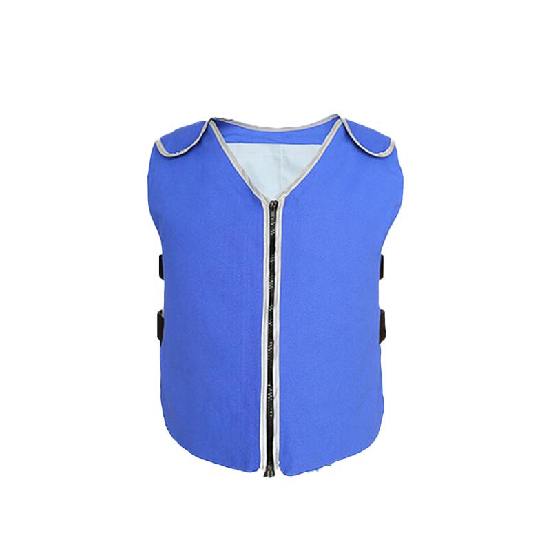共泰 冰袋降温马甲 工地防暑降温工作服隔热服 蓝色 JW01【含20个冰袋】