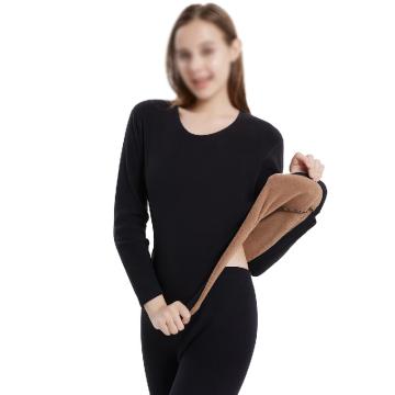 恒源祥 女士摇粒绒保暖内衣套装 TC-5006 黑色-175