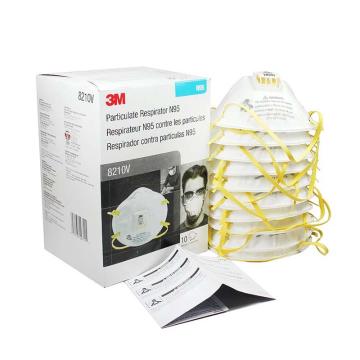 3M 防护口罩N95 白色 杯型 头戴式 8210VCN