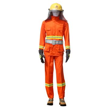 成楷科技 分体森林防火服 消防战斗服 可重复使用防护服套装5件套橙色 CKB-SFZR01-2XL