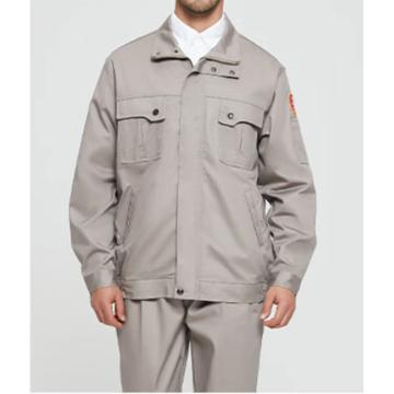佰伊 纯棉阻燃服套装浅灰色 7036 XL