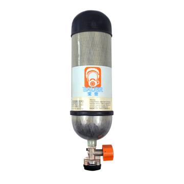 宝亚 9L空气呼吸器气瓶全缠绕碳纤维复合材质，带表瓶阀 KHF-30B