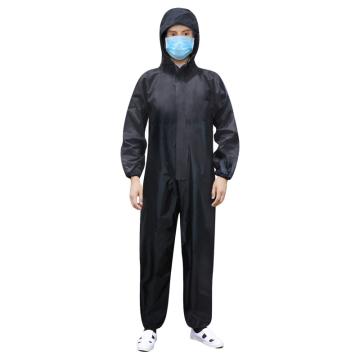 谋福 防尘服防雨服 多功能防护服黑，XL