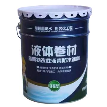 通薪 高聚物改性沥青防水涂料 黑色,20kg/桶
