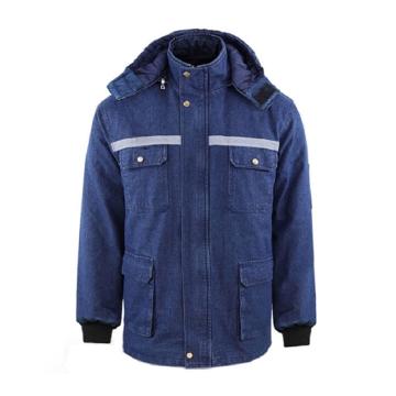 虎邦世家 全棉牛仔棉服100%棉，纱支：32/2×10，内胆填充物：3M新雪丽棉，150-195下单备注尺码 HBSJ263