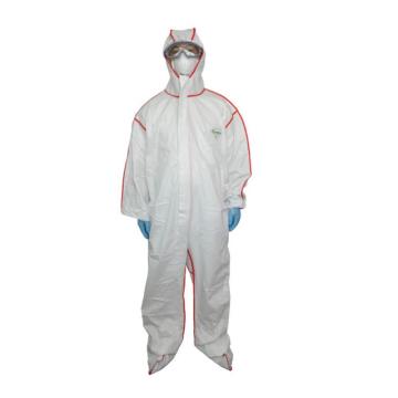 耐呗斯 白色经典款连体防护服 蓝条/红条（连脚套） NBS4201BF-3XL