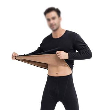 恒源祥 男士摇粒绒保暖内衣套装 TC-5005 黑色-175