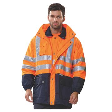 安大叔 防寒服高密度防水涂层牛津布 B008(橙拼蓝）-XXL