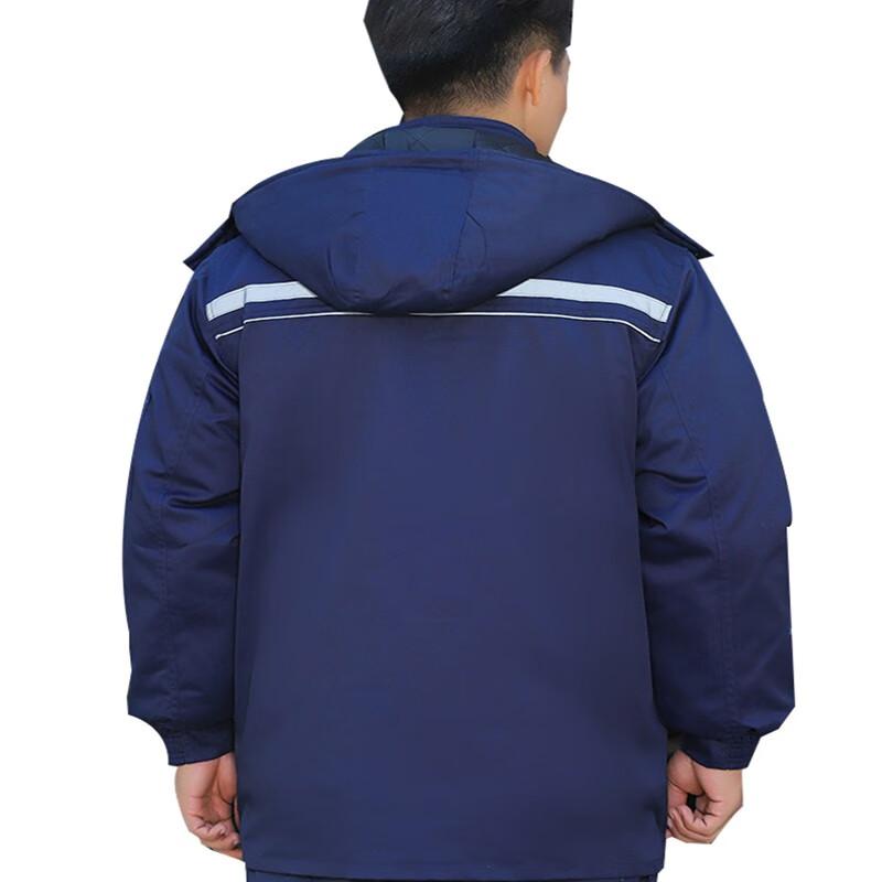 共泰 双反棉服 中石油中石化劳保服 冬季防寒工作服 G0007（可拆卸）藏蓝套装180/2XL码