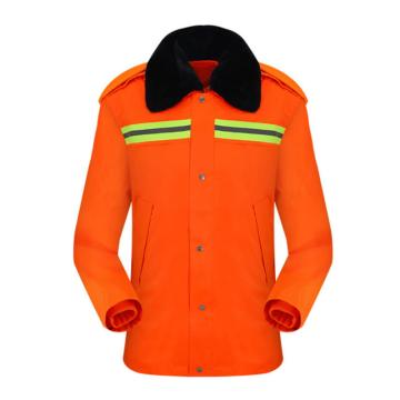 钢米 反光工作棉服4XL 橘红色 GM-MF06