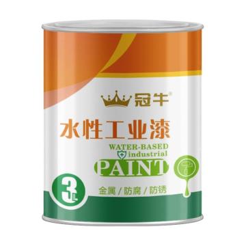 冠牛 水性醇酸防锈漆 水性防锈漆 ，国标B01深灰色，3kg