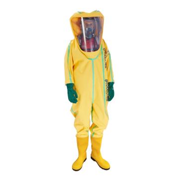 海固 国标2级防化服PVC轻型2级内置半封闭防化服，黄色 HG-2NP-L