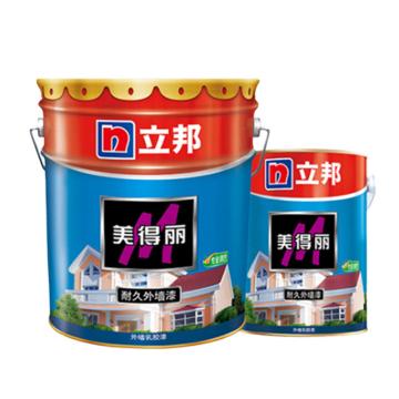 立邦 美得丽耐久外墙乳胶漆 哑光白，22KG/桶