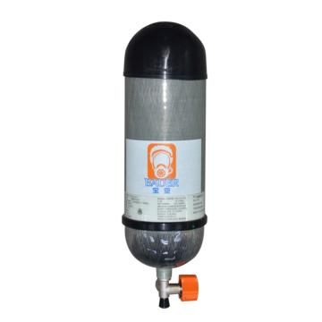 宝亚 9L空气呼吸器气瓶全缠绕碳纤维复合材质，3C桔阀 KHF-30C（9L）