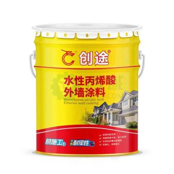 创途 N707丙烯酸外墙涂料 国标PB06淡酞蓝，20kg/桶