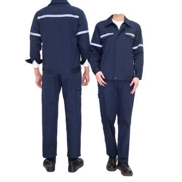 Raxwell 夏季长袖工作服套装纯棉，藏蓝色，185 RW8773