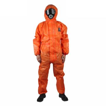 Ansell/安思尔 微护佳防护服欧标3级，MC5000橙色双袖连体防化服 OR50-T-99-111-04-L