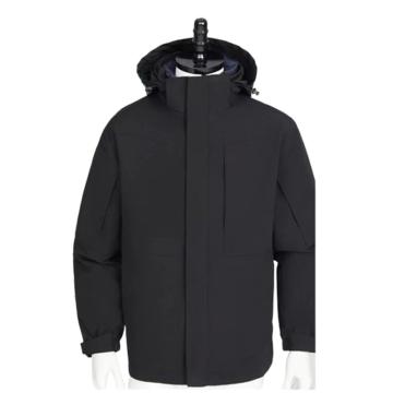 众球 冬季羽绒防寒冲锋衣黑色，90%白鸭绒 ZQ-0085-3XL