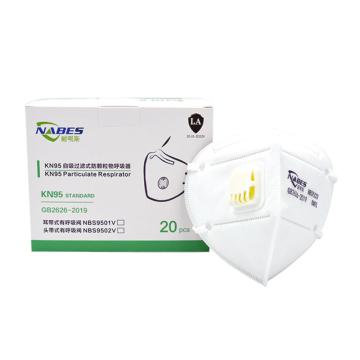 耐呗斯 防颗粒物口罩KN95，带阀，头戴式 NBS9502V