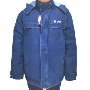 虎邦世家 牛仔羽绒服100%棉，纱支：32/2×10，内胆填充物：90%白鸭绒，150-195下单备注尺码 HBSJ266