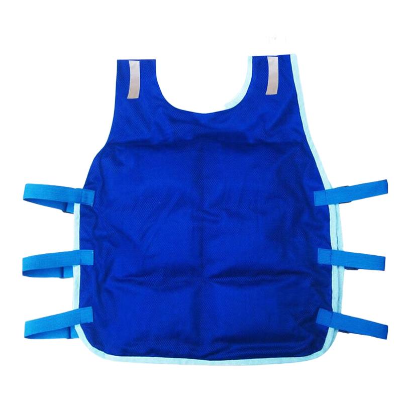 共泰 冰袋降温马甲 工地防暑降温工作服隔热服 反光条 蓝色 JW06【冰马甲*1+冰包*1+冰袋*24】