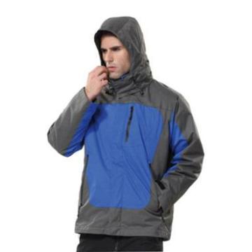 安大叔 防寒服高级防水提花涂层布 B300(蓝拼灰）-L