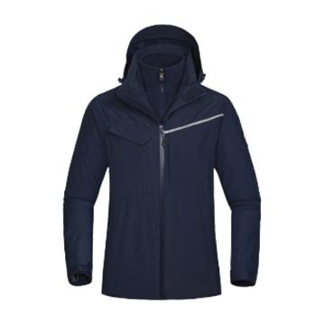 海纳维尔 三合一防水透气冲锋衣户外服藏蓝色 HNWE2207冲锋衣（蓝）4XL