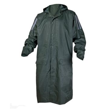代尔塔 PVC涂层连体式雨衣 407007，绿色M