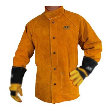 友盟 焊接防护服金黄色全皮上身焊服 AP-2130-XL