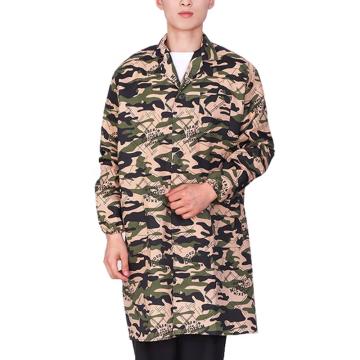 共泰 劳保服大褂制服呢连体防尘服长袖剪刀迷彩款可印字GT-LBG-01M均码 GT-LBG-01M
